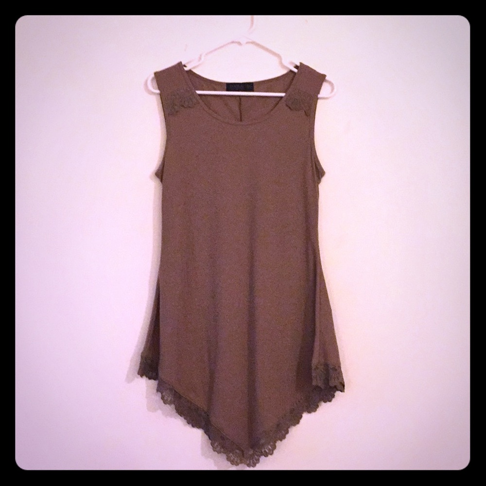 Doublju ribbed tan tank